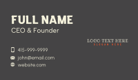 Quirky Business Wordmark Business Card Design