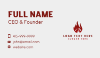 Hot Flaming Barbecue Business Card Design