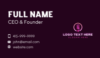 Audio Mic Podcast Business Card