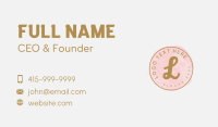 Golden Beauty Emblem Business Card