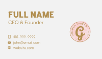 Golden Beauty Emblem Business Card Image Preview