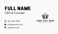 Muscle Weightlifting Fitness Business Card Design