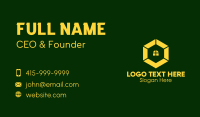 Yellow Hexagon Window Business Card Design