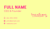 Playful Swoosh Dots Business Card