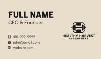 Gym Dumbbell Letter H Business Card