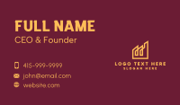 Golden Elegant Real Estate Buildings Business Card