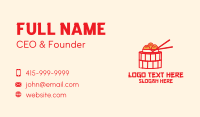 Chinese Food Business Card example 2