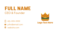 Burger Crown Business Card Design