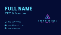 Triangle Cyber Tech Business Card Design