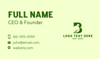 Green Bird Letter B Business Card Design