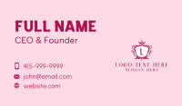 Floral Crown Shield Business Card Design