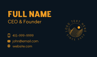 Yellow Wave Lines Business Card
