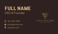 Premium Gold Triangle Business Card Design