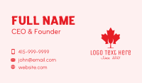 Canadian Cocktail Bar  Business Card