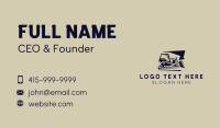 Backhoe Construction Machinery Business Card