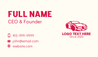 Red Sports Car Business Card Design