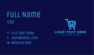 Computer Tech Shopping Cart Business Card Image Preview