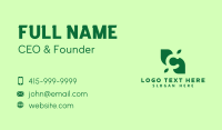 Organic Leaf Letter C Business Card