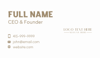 Elegant Minimalist Wordmark Business Card