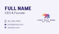 Gradient Wild Elephant Business Card