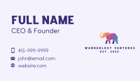 Gradient Wild Elephant Business Card