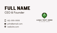 Green Lion Head Business Card Design