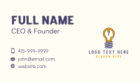 Lightbulb Bolt Idea Business Card