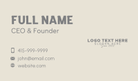 Business Brand Wordmark Business Card