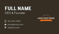 Vintage Rodeo Pub Wordmark Business Card Design