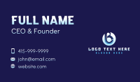 Technology Cyber Letter B Business Card