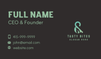 Leaf Ampersand Font Business Card