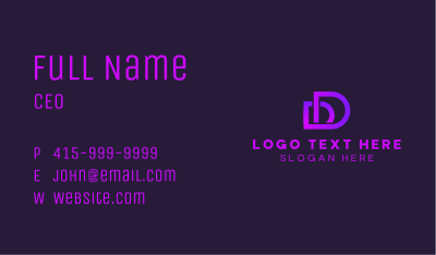 Professional Letter D  Business Card Image Preview