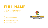 Colorful Number 2 Tech Business Card