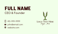 Forest Wine Glass Business Card Design