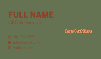 Street Brush Wordmark Business Card Design