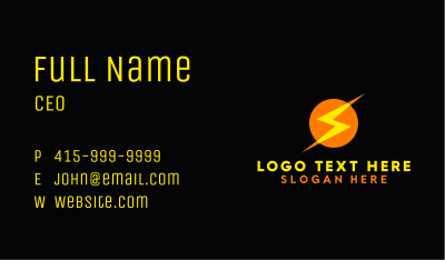 Lightning Badge Letter S Business Card
