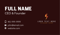 Lightning Electrical Power Business Card