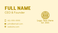 Round Gold Church Business Card Design