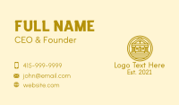 Round Gold Church Business Card