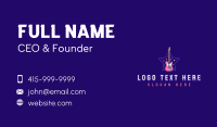 Star Electric Guitar Business Card