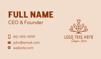 Brown Leaf Herb Garden Business Card Design