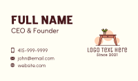 Wooden Desk Table Business Card