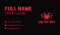 Red Bat Heart Business Card Design