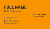 Manly Business Card example 4