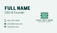 Natural Leaf Letter S  Business Card Design