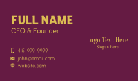 Classic Jewelry Brand Wordmark Business Card