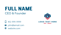 Patriotic American Badge Letter  Business Card Design
