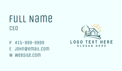 Home Landscaping  Lawn Business Card