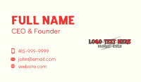 Gaming Horror Wordmark Business Card