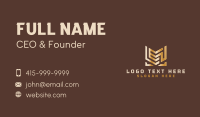 Gold Fintech Letter LEU  Business Card